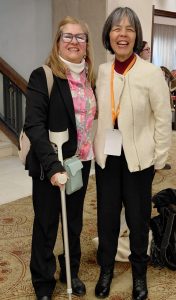 Fotografía de Martha Gimenez Torres junto a Silvia Quan de Guatemala